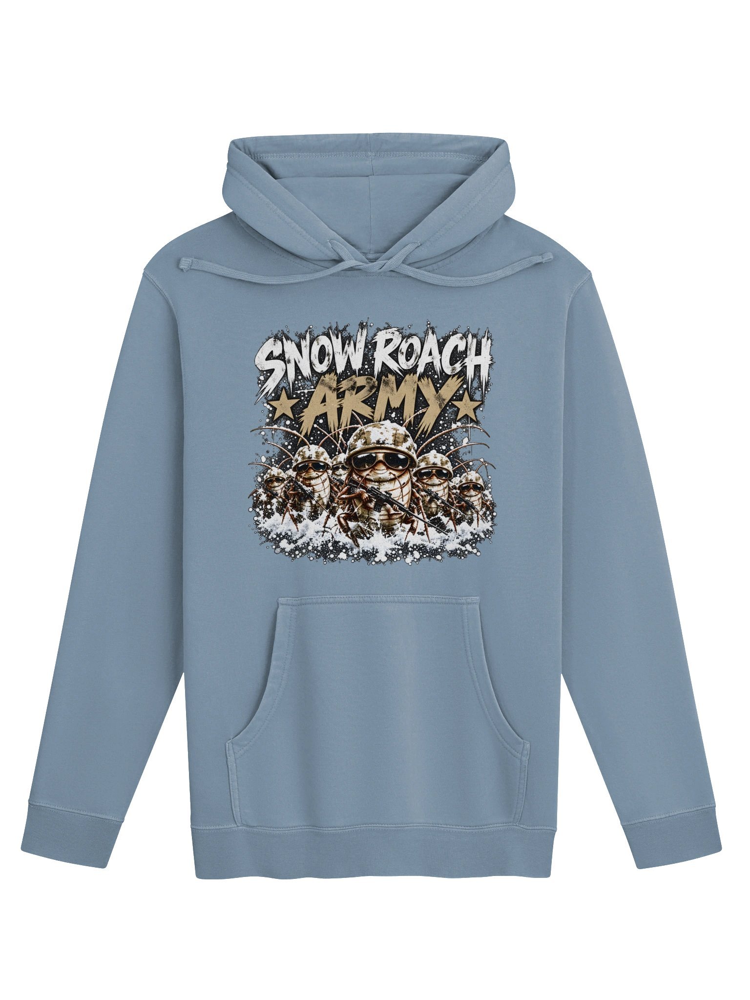 Blue Snow Roach Army hoodie from SarahIsCensored's official store.
